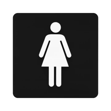 Tabliczka z wypukłym piktogramem - toaleta damska - TAB690