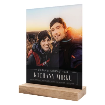 Statuetka akrylowa - DLA MĘŻA DLA ŻONY - wys. 23 cm - DTA180