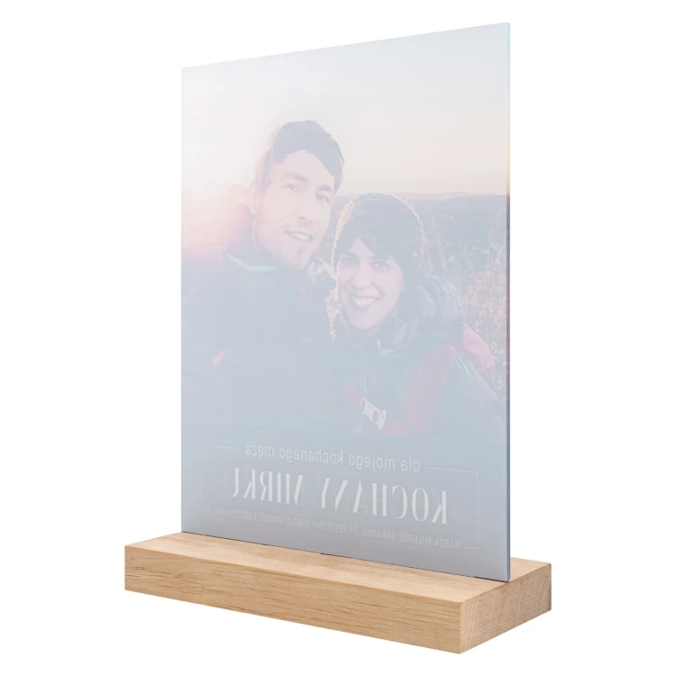 Statuetka akrylowa - DLA MĘŻA DLA ŻONY - wys. 23 cm - DTA180