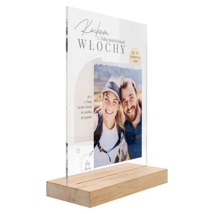 Statuetka akrylowa - PAMIĄTKA Z PODRÓŻY - wys. 23 cm - DTA184