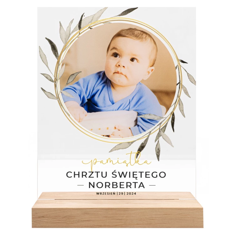 Statuetka akrylowa - NA CHRZEST - wys. 22 cm - DTA187