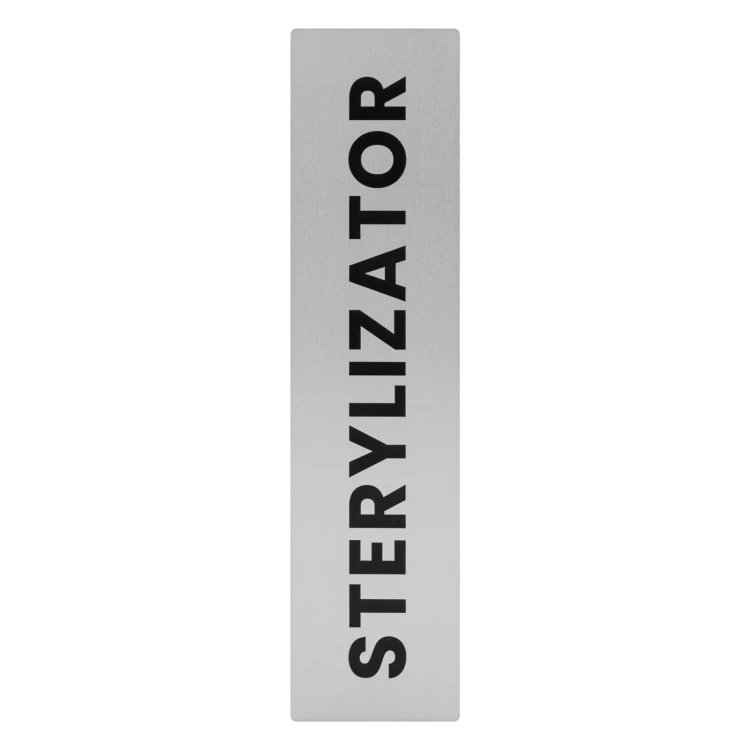 Tabliczka informacyjna aluminiowa - sterylizator - 195x47mm - NANODRUK - TAN005
