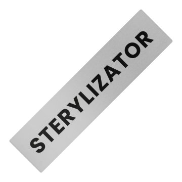 Tabliczka informacyjna aluminiowa - sterylizator - 195x47mm - NANODRUK - TAN005