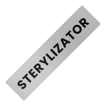 Tabliczka informacyjna aluminiowa - sterylizator - 195x47mm - NANODRUK - TAN005