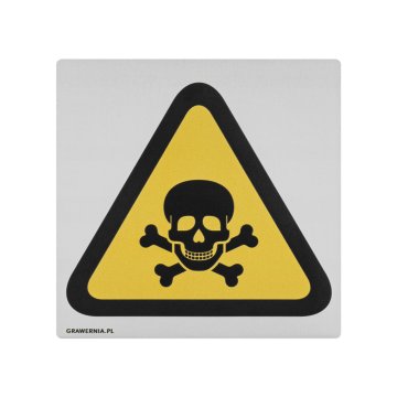 Ostrzeżenie przed substancjami toksycznymi - tabliczka informacyjna z aluminium - 80x80mm - NANODRUK - TAN011