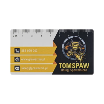 Wizytówka/linijka reklamowa z aluminium - 90x50mm - NANODRUK - TAN017