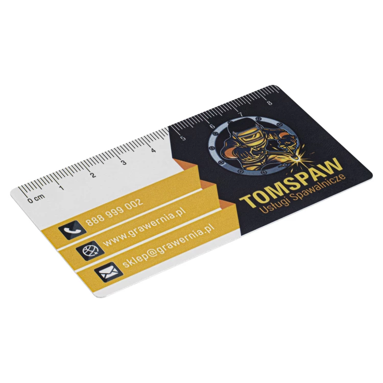 Wizytówka/linijka reklamowa z aluminium - 90x50mm - NANODRUK - TAN017