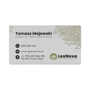 Wizytówka reklamowa z aluminium - 90x50mm - NANODRUK - TAN016