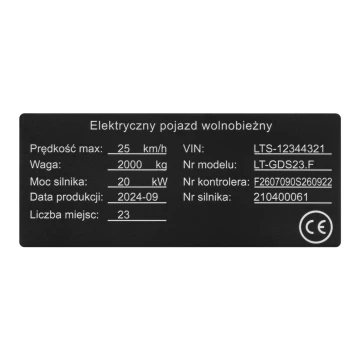 Tabliczka znamionowa z aluminium - 113x48mm - NANODRUK - TAN018