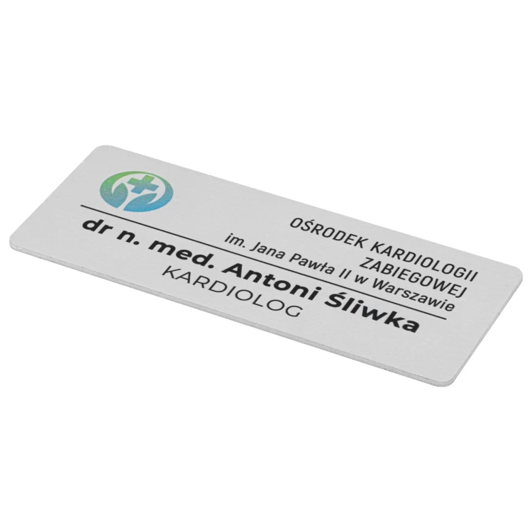 Identyfikator z aluminium - NANODRUK - TAN021