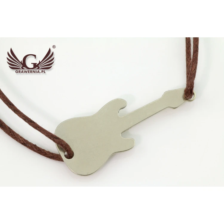 Bransoletka sznurkowa GITARA ELEKTRYCZNA - Nowe Srebro - BNS002