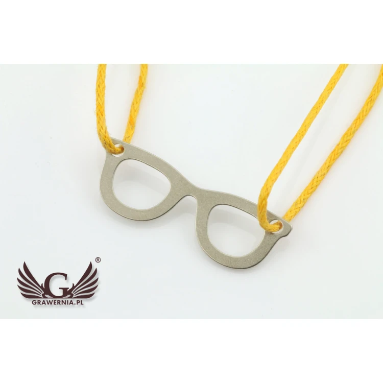 Bransoletka sznurkowa OKULARY - Nowe Srebro - BNS012