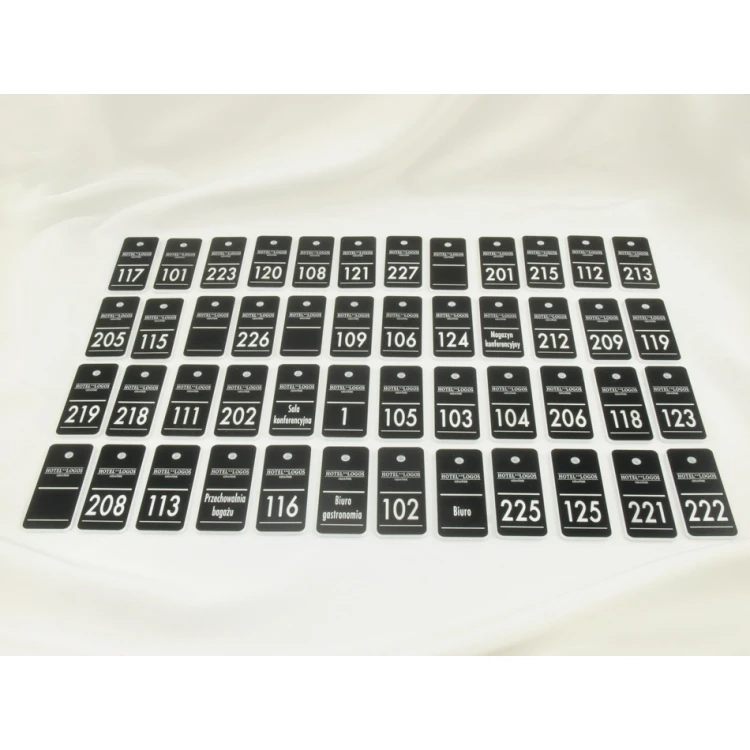 Breloczki do kluczy dla szkoły - TROGIR czarny - 70x30mm