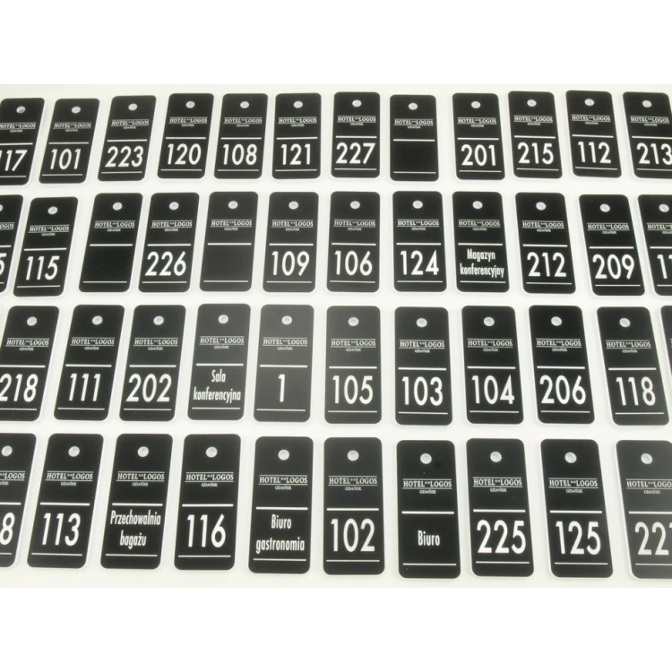 Breloczki do kluczy dla szkoły - TROGIR czarny - 70x30mm