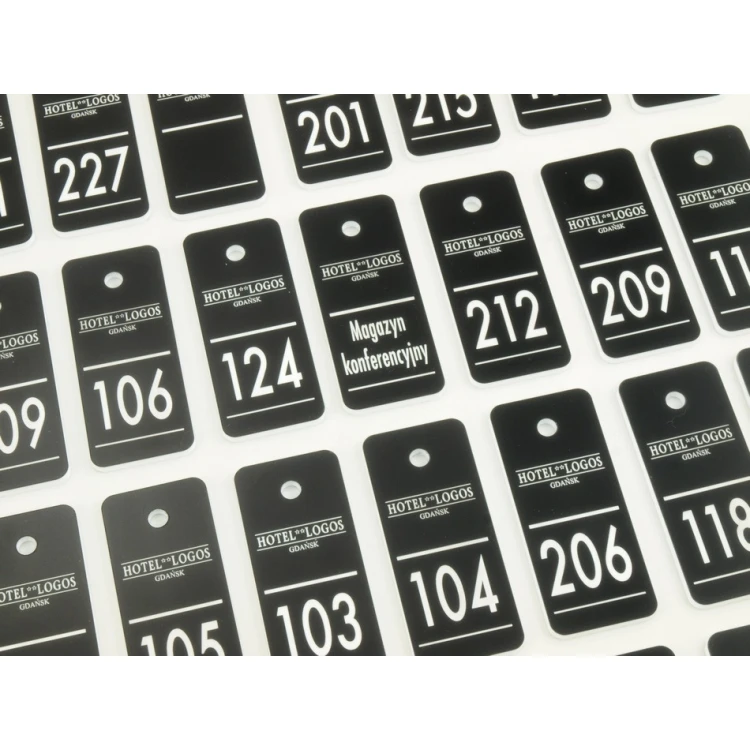 Breloczki do kluczy dla szkoły - TROGIR czarny - 70x30mm