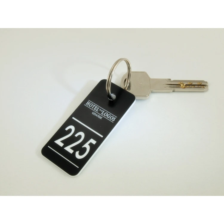 Breloczki do kluczy dla szkoły - TROGIR czarny - 70x30mm