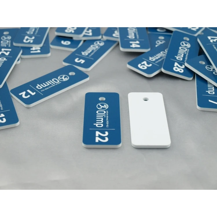 Breloczki do kluczy - TROGIR niebieski - 70x30mm