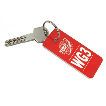 Breloczki do kluczy - TROGIR czerwony - 70x30mm