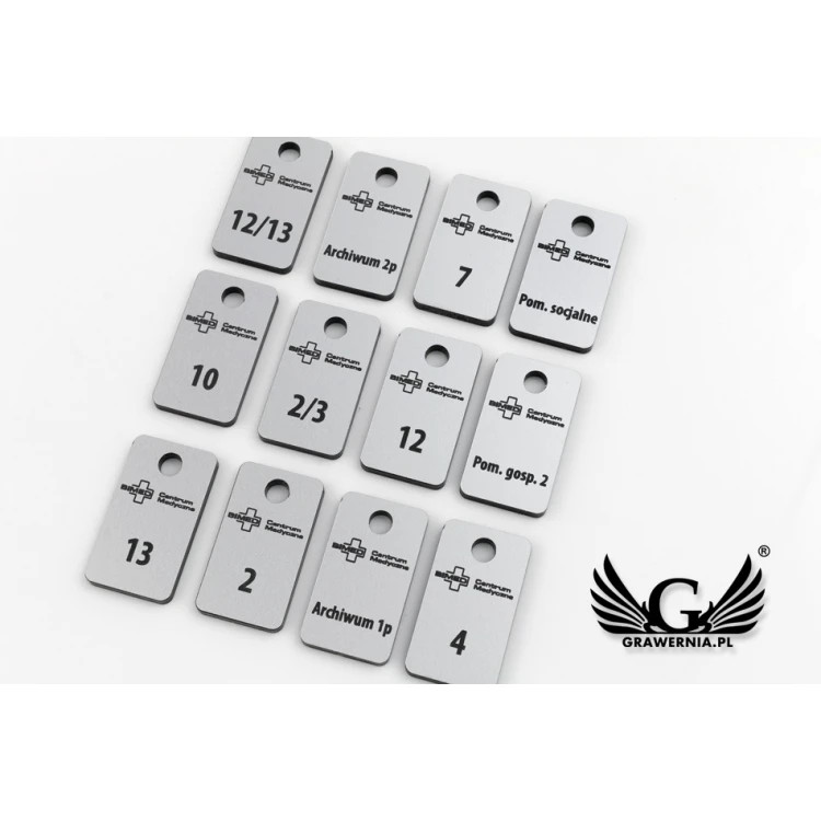 Breloczki do kluczy - TROGIR MINI srebrny mat - 20x35mm - BRL025 