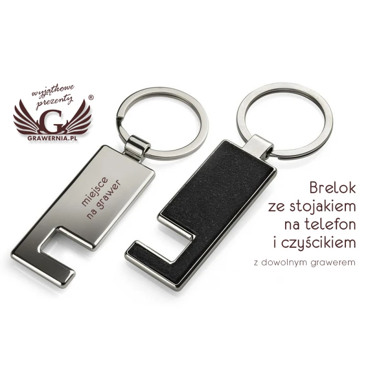 BRELOK 3w1 - brelok, czyścik oraz stojak - BP7