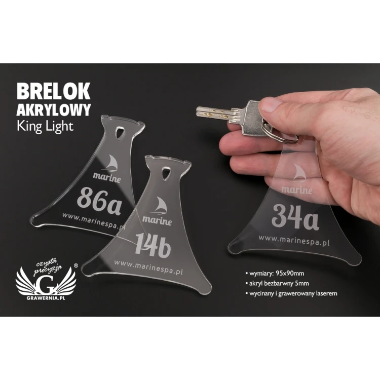 Brelok akrylowy - KING LIGHT - BA023
