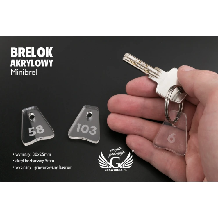 Brelok akrylowy - MINIBREL - BA013