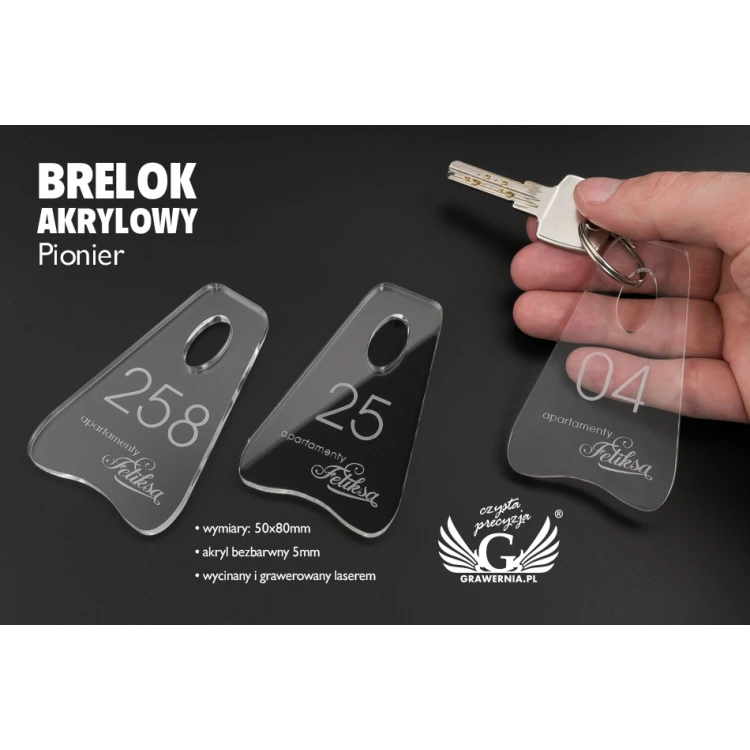 Brelok akrylowy - PIONIER - BA002