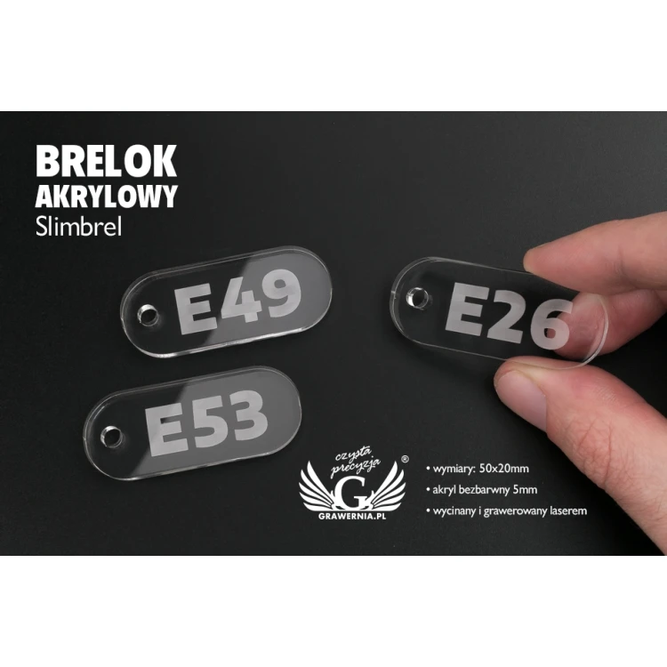Brelok akrylowy - SLIMBREL - BA018