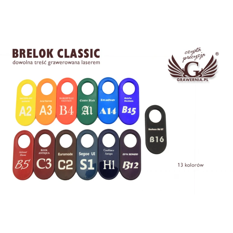 Brelok - CLASSIC - 90x40 mm