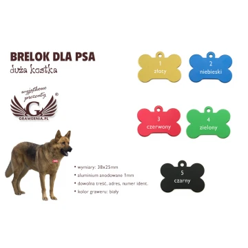 Brelok dla psa - DUŻA KOSTKA - BDZ009