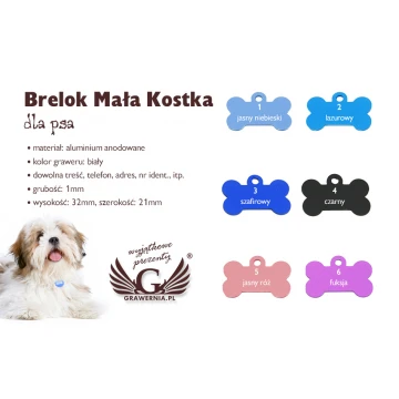Brelok dla psa i kota - MAŁA KOSTKA - BDZ003