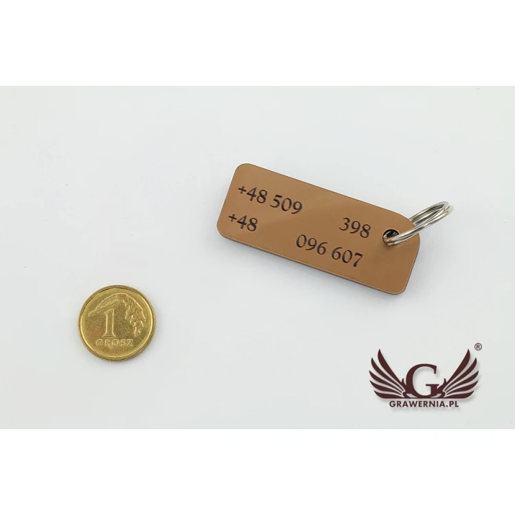 Brelok dla psa - GOLDMAT - laminat dwustronnie grawerowany - BDZ001