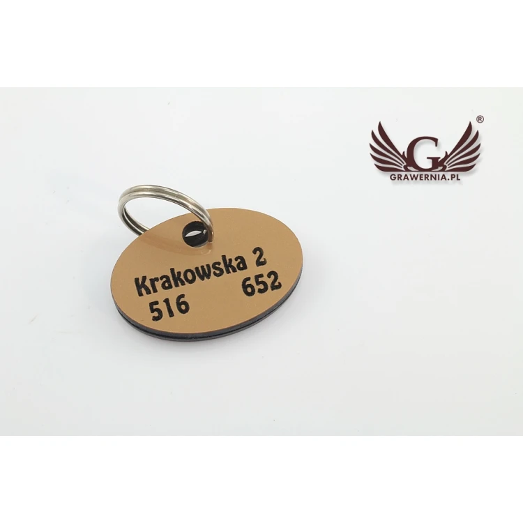 Brelok dla psa - GOLDMAT - laminat dwustronnie grawerowany - BDZ001