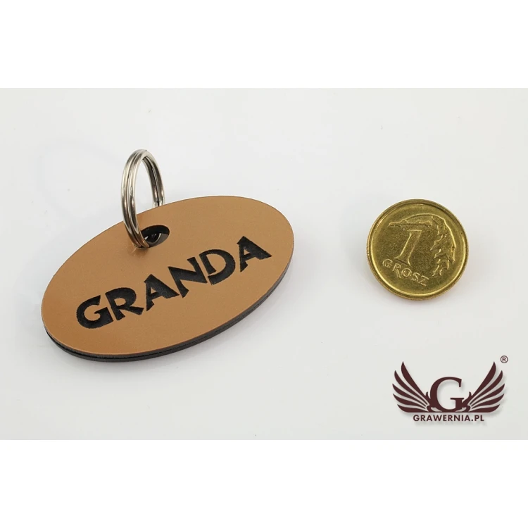Brelok dla psa - GOLDMAT - laminat dwustronnie grawerowany - BDZ001