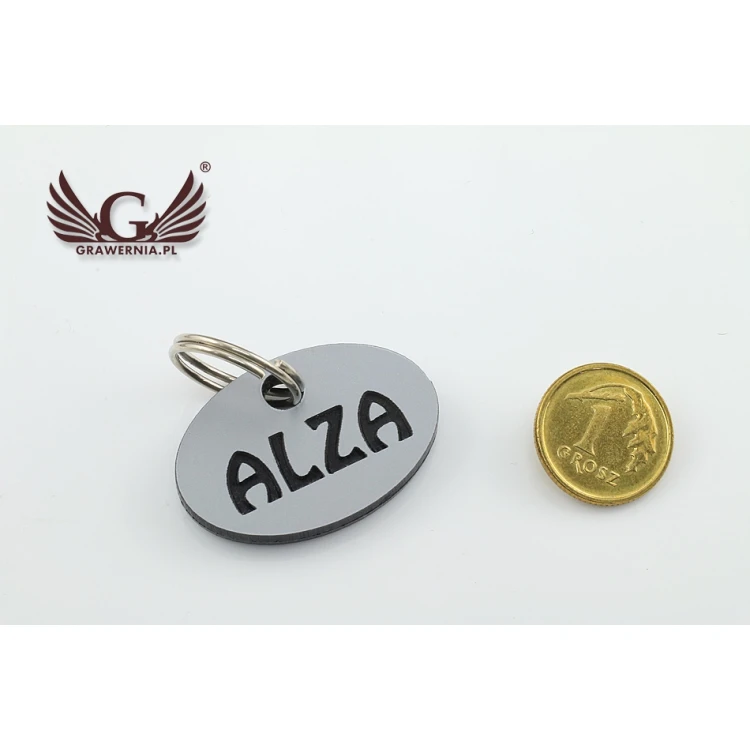 Brelok dla psa - SILVERMAT - laminat dwustronnie grawerowany - BDZ008