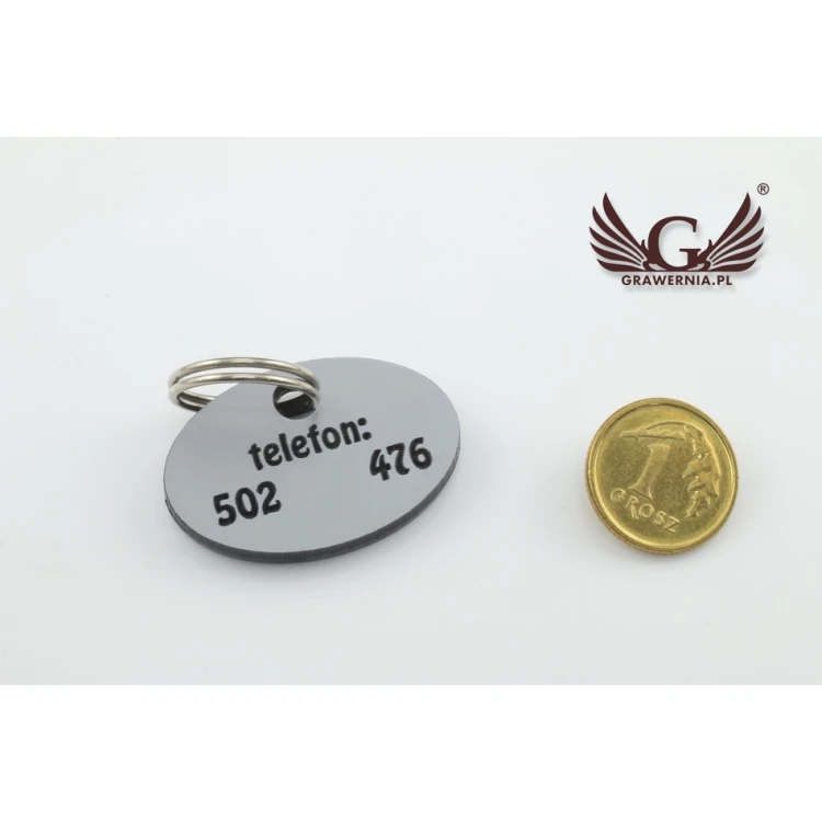 Brelok dla psa - SILVERMAT - laminat dwustronnie grawerowany - BDZ008