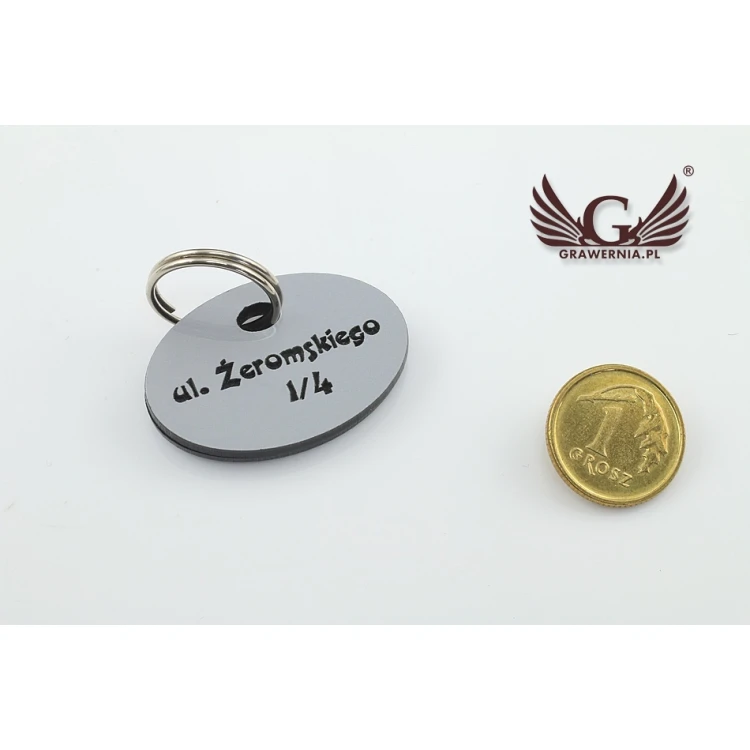 Brelok dla psa - SILVERMAT - laminat dwustronnie grawerowany - BDZ008