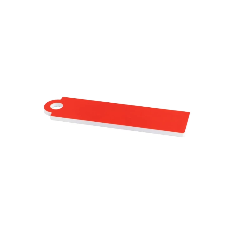 Brelok do kluczy z Twoją grupą krwi  - czerwony laminat grawerski -  wym. 13x49mm - BRL034