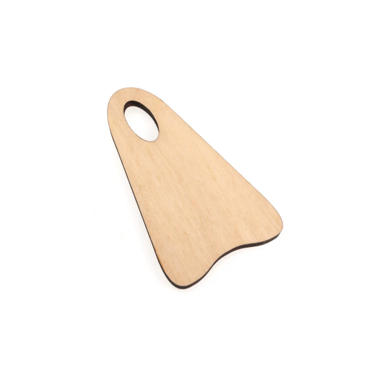 Brelok drewniany Bigbrel 2 - kolor naturalny - wym. 60x120mm - BD077