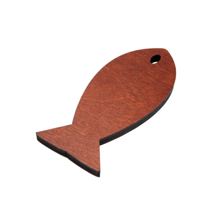 Brelok drewniany Fish 4 - kolor jasny orzech - wym. 110x48mm - BD067