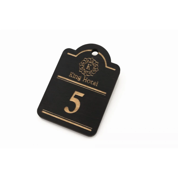 Brelok drewniany  Mini retro 5 - kolor wenge wym. 65x45mm - BD026
