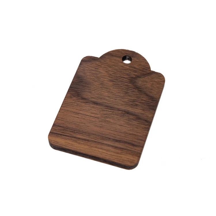 Brelok drewniany Mini retro 8 - lite drewno orzech - wym. 65x45mm - BD091