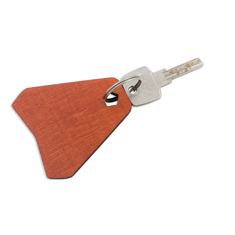 Brelok drewniany - Ollobrel 1 kolor oranż wym. 69x65mm - BD039