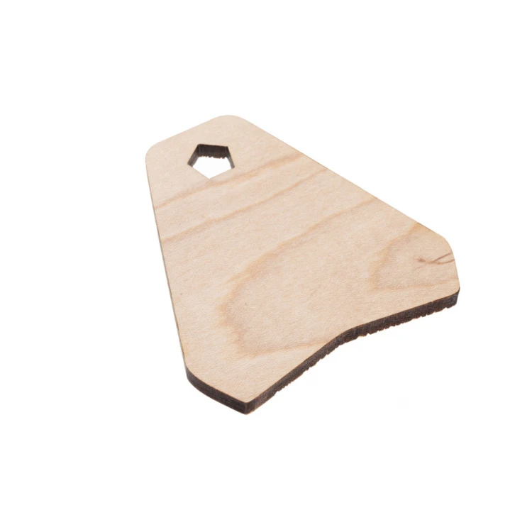 Brelok drewniany Ollobrel 10 - lite drewno klon - wym. 69x65mm - BD093