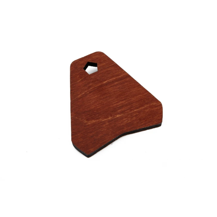 Brelok drewniany Ollobrel 4 - kolor jasny orzech - wym. 69x65mm - BD072