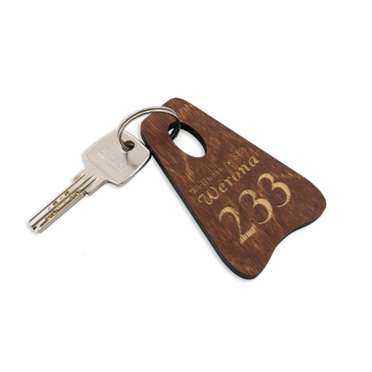 Brelok drewniany Pionier 4 - kolor Jasny Orzech - BD073