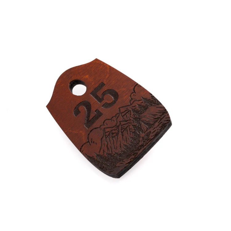 Brelok drewniany Pirat 4 - kolor jasny orzech wym. 80x55mm - BD089