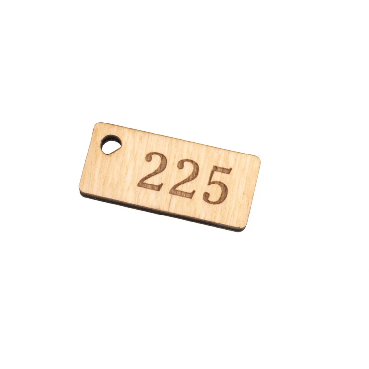 Brelok drewniany Split 2 - kolor naturalny - wym. 45x20mm - BD088