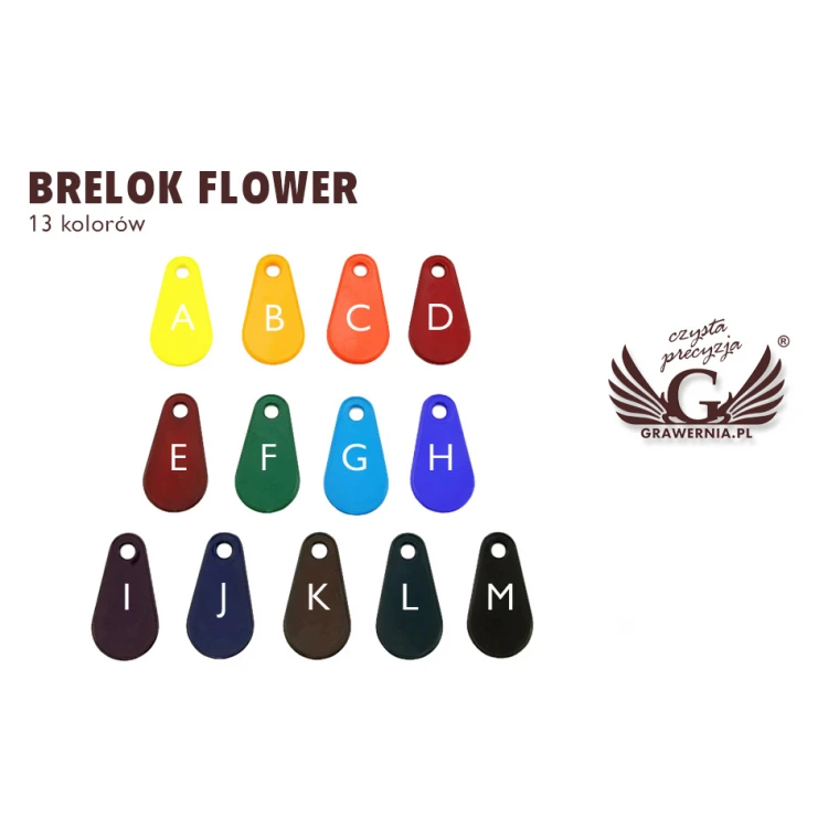 Brelok - FLOWER - 65x35mm