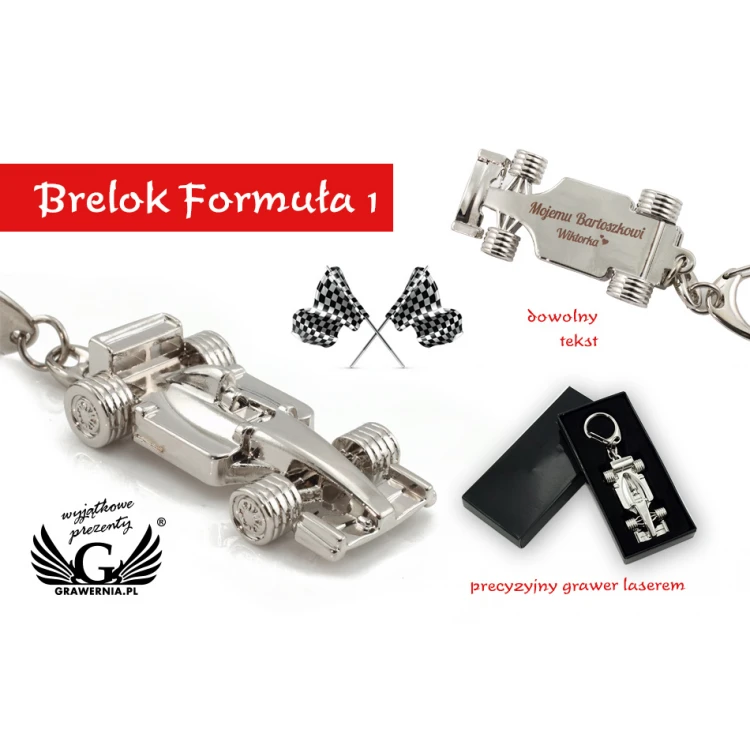 BRELOK Formuła 1 - z Twoim grawerem - BP46